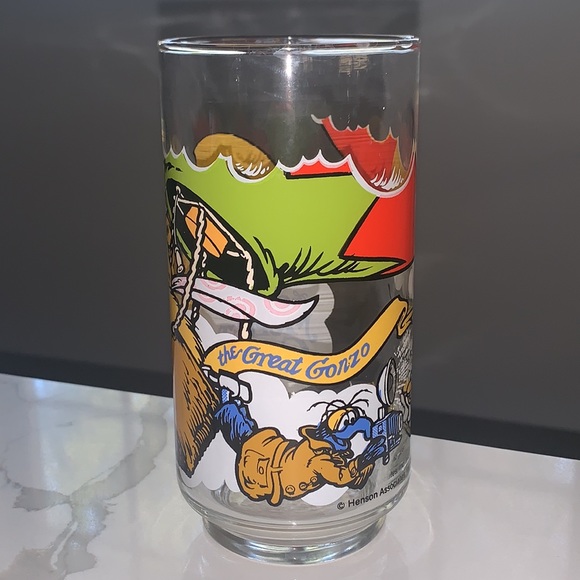 The Great Muppet Caper Glass McDonald's 1981 Fozzy Bear - Kermit The Frog Gonzo - Picture 2 of 4